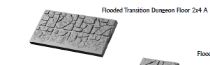 Flooded Transitional Floors - 28 mm / 1" - DragonLock - DND - Pathfinder - RPG - Dungeon & Dragons - Terrain - Fat Dragon Games
