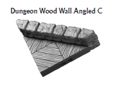 Dungeon Wood Angled Walls - 28 mm / 1" - DragonLock - DND - Pathfinder - RPG - Dungeon & Dragons - Terrain - Fat Dragon Games