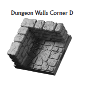 Lost Dungeon Corner Walls - 28 mm / 1" - DragonLock - DND - Pathfinder - RPG - Dungeon & Dragons - Terrain - Fat Dragon Games