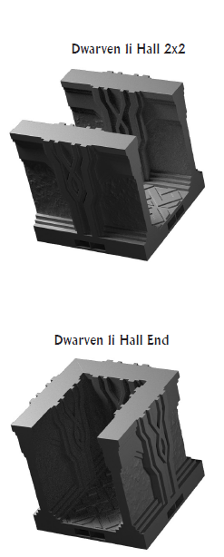 Dwarven 1in Halls - 28 mm / 1" - DragonLock - DND - Pathfinder - RPG - Dungeon & Dragons - Terrain - Fat Dragon Games