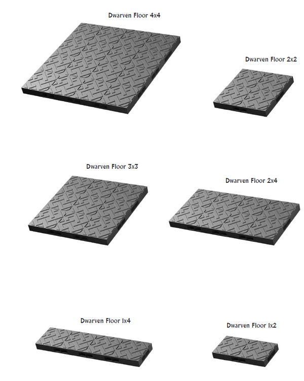 Dwarven Floors - 28 mm / 1" - DragonLock - DND - Pathfinder - RPG - Dungeon & Dragons - Terrain - Fat Dragon Games