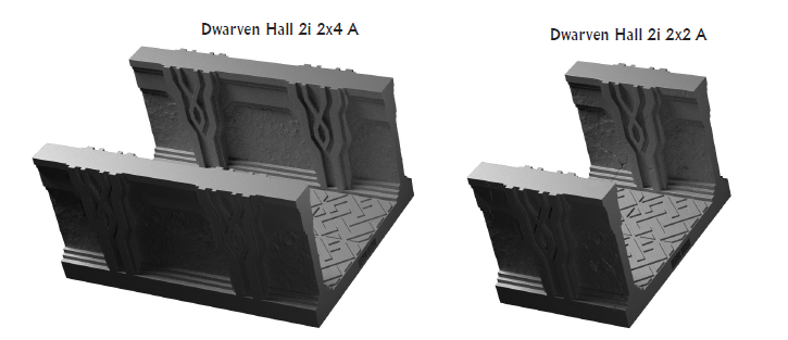 Dwarven 2in Halls - 28 mm / 1" - DragonLock - DND - Pathfinder - RPG - Dungeon & Dragons - Terrain - Fat Dragon Games