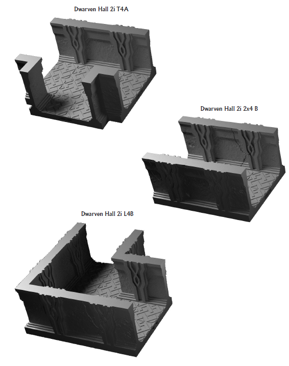 Dwarven 2in Halls - 28 mm / 1" - DragonLock - DND - Pathfinder - RPG - Dungeon & Dragons - Terrain - Fat Dragon Games