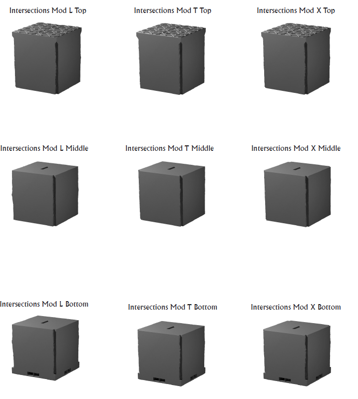 Dwarven Stair Intersections - 28 mm / 1" - DragonLock - DND - Pathfinder - RPG - Dungeon & Dragons - Terrain - Fat Dragon Games