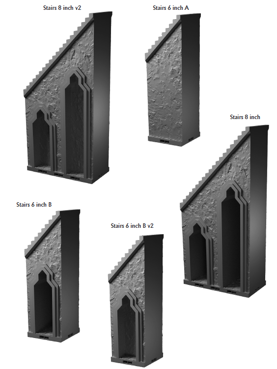 Dwarven Stairs - 28 mm / 1" - DragonLock - DND - Pathfinder - RPG - Dungeon & Dragons - Terrain - Fat Dragon Games