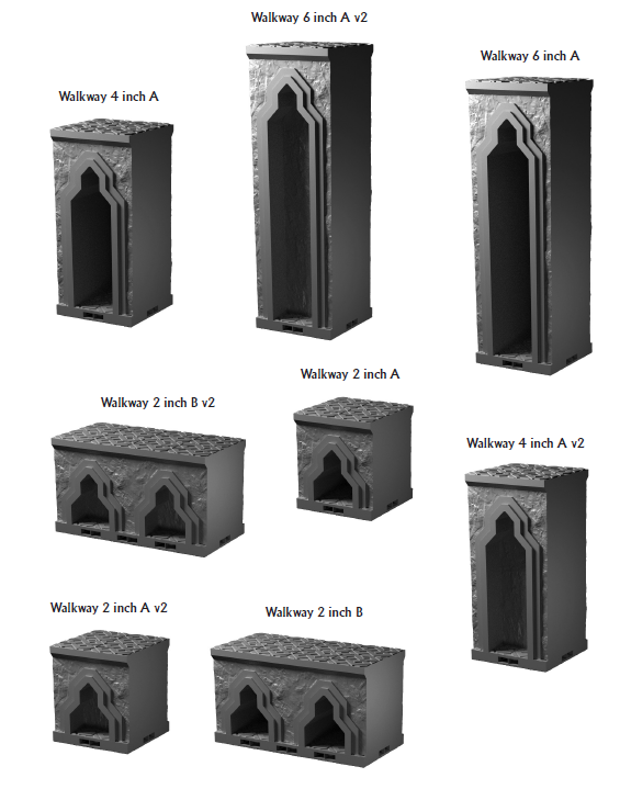 Dwarven Walkways - 28 mm / 1" - DragonLock - DND - Pathfinder - RPG - Dungeon & Dragons - Terrain - Fat Dragon Games