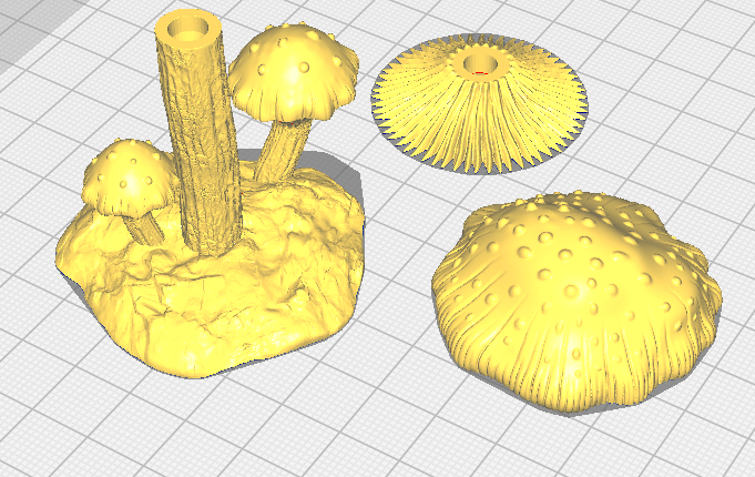 LED Mushrooms - 28 mm / 1" - DragonLock - DND - Pathfinder - RPG - Dungeon & Dragons - Terrain - Fat Dragon Games