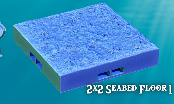 Seabed Coral Floors 2x2  - Pathfinder - Dungeons & Dragons - RPG - Tabletop-Terrain - 28 mm / 1"- Aether Studios