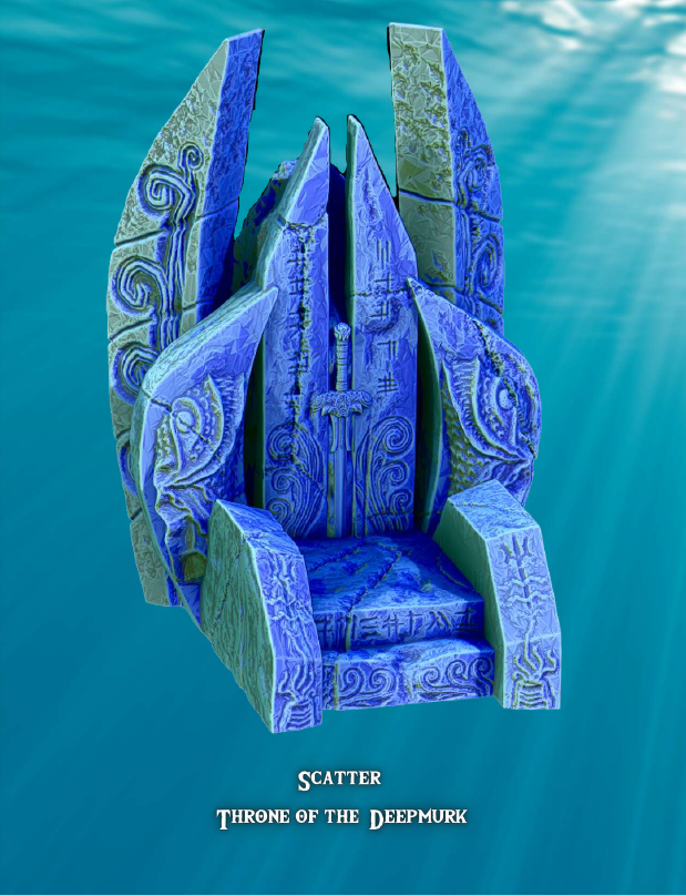 Throne of the Deep Murk - Pathfinder - Dungeons & Dragons - RPG - Tabletop-Terrain - 28 mm / 1"- Aether Studios