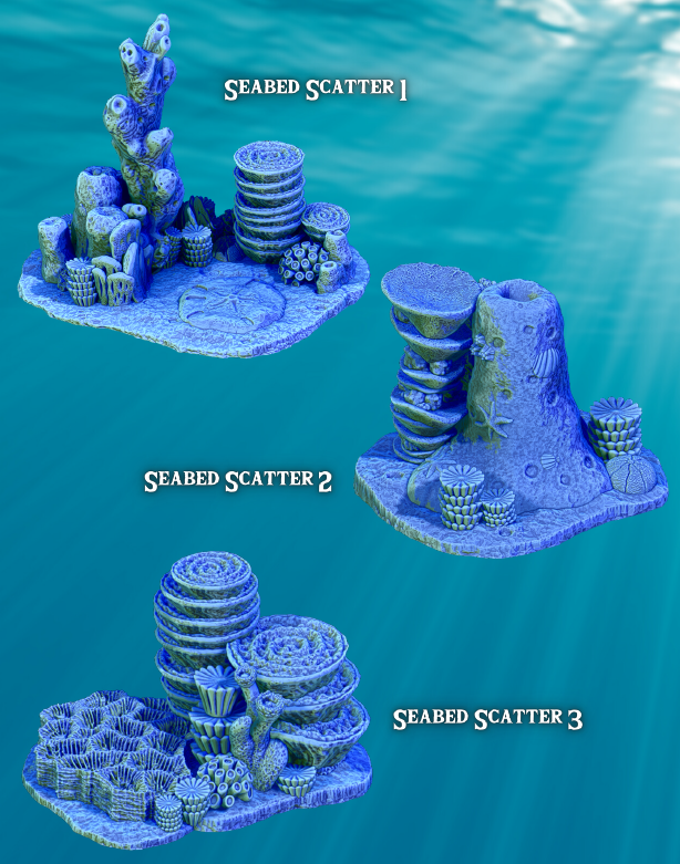 Seabed Scatter - Pathfinder - Dungeons & Dragons - RPG - Tabletop-Terrain - 28 mm / 1"- Aether Studios