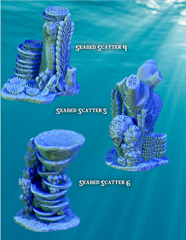 Seabed Scatter - Pathfinder - Dungeons & Dragons - RPG - Tabletop-Terrain - 28 mm / 1"- Aether Studios