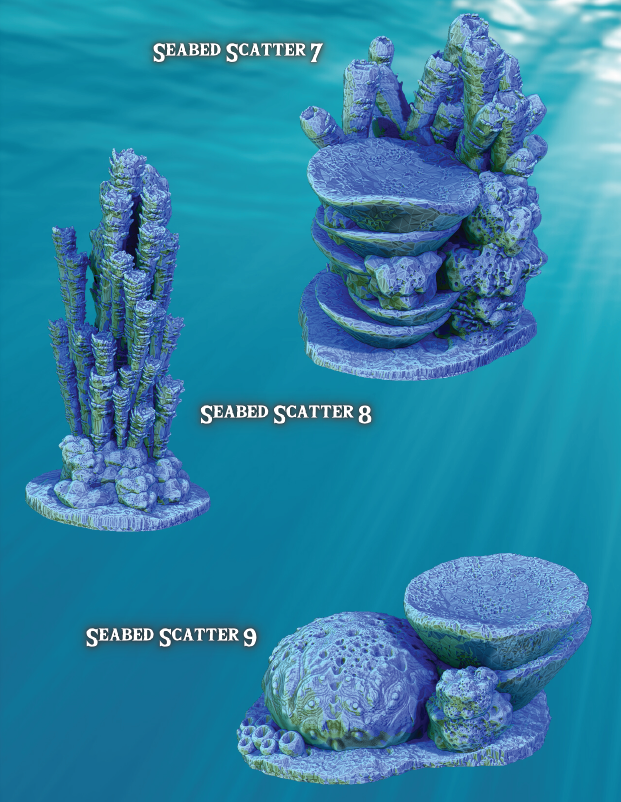 Seabed Scatter - Pathfinder - Dungeons & Dragons - RPG - Tabletop-Terrain - 28 mm / 1"- Aether Studios