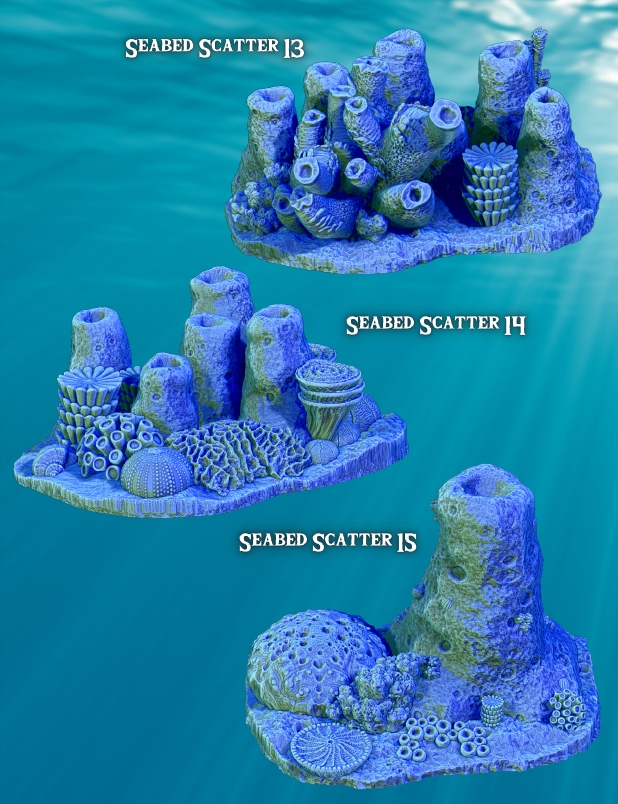 Seabed Scatter - Pathfinder - Dungeons & Dragons - RPG - Tabletop-Terrain - 28 mm / 1"- Aether Studios