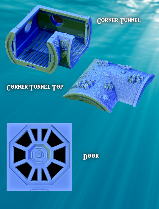 Sea-Lab Sections Part 2 - Pathfinder - Dungeons & Dragons - RPG - Tabletop-Terrain - 28 mm / 1"- Aether Studios