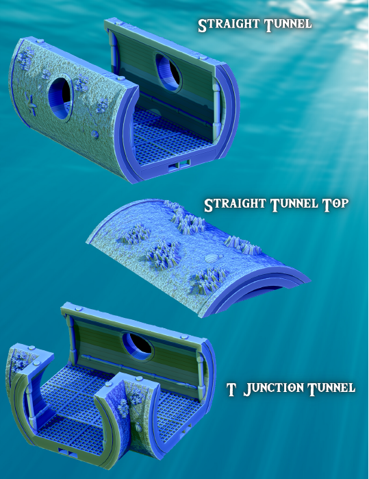 Sea-Lab Sections Part 2 - Pathfinder - Dungeons & Dragons - RPG - Tabletop-Terrain - 28 mm / 1"- Aether Studios