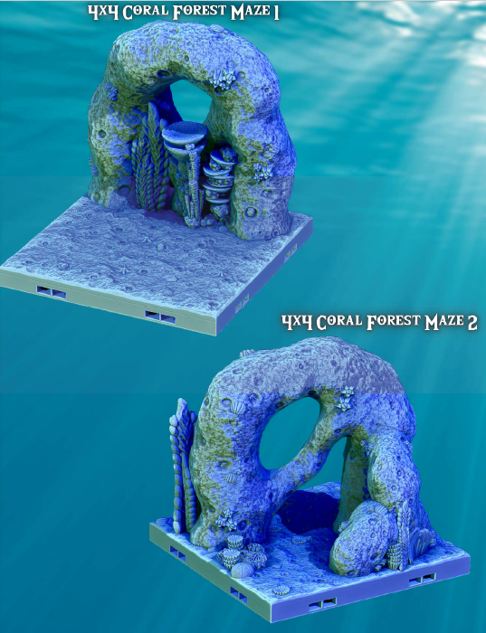 Coral Forest Maze - Pathfinder - Dungeons & Dragons - RPG - Tabletop-Terrain - 28 mm / 1"- Aether Studios