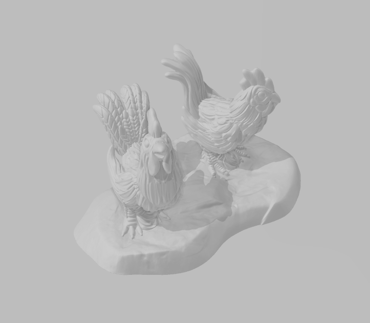 Chickens - Everyday Folk - Minis - EC3D - - Dungeons & Dragons - RPG - Tabletop - EC3D - Miniature