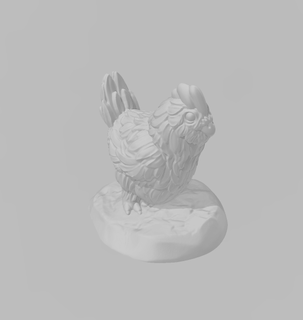 Chickens - Everyday Folk - Minis - EC3D - - Dungeons & Dragons - RPG - Tabletop - EC3D - Miniature