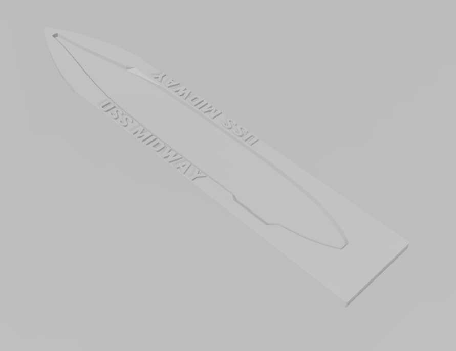 Midway Class Post War - Ship Bases - Naval Miniature Bases