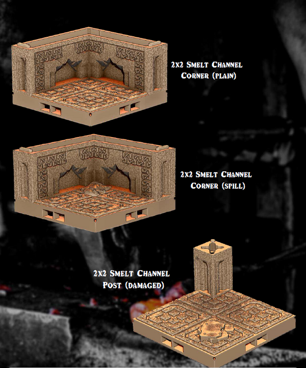 Dwarven Kingdom Smeltery Part 1 - Pathfinder - Dungeons & Dragons - RPG - Tabletop-Terrain - 28 mm / 1"- Aether Studios