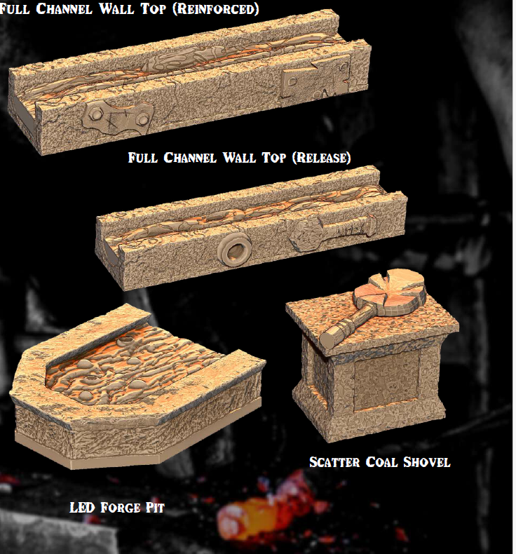 Dwarven Kingdom Smeltery Part 2 - Pathfinder - Dungeons & Dragons - RPG - Tabletop-Terrain - 28 mm / 1"- Aether Studios