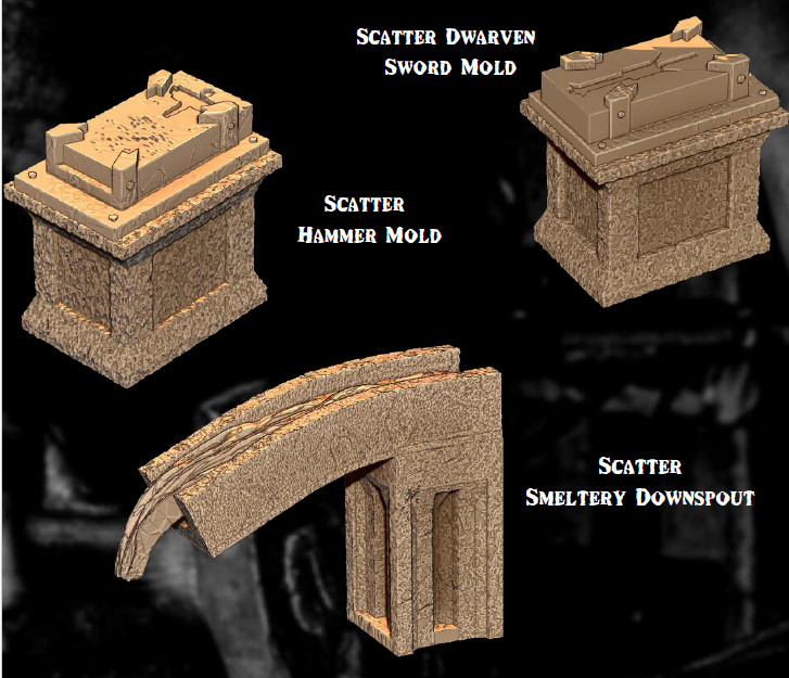 Dwarven Kingdom Smeltery Part 3 - Pathfinder - Dungeons & Dragons - RPG - Tabletop-Terrain - 28 mm / 1"- Aether Studios