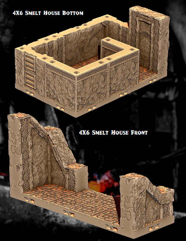 Dwarven Kingdom Smeltery Part 3 - Pathfinder - Dungeons & Dragons - RPG - Tabletop-Terrain - 28 mm / 1"- Aether Studios