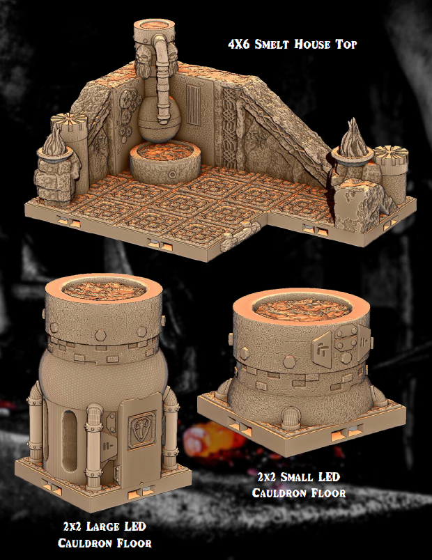 Dwarven Kingdom Smeltery Part 3 - Pathfinder - Dungeons & Dragons - RPG - Tabletop-Terrain - 28 mm / 1"- Aether Studios