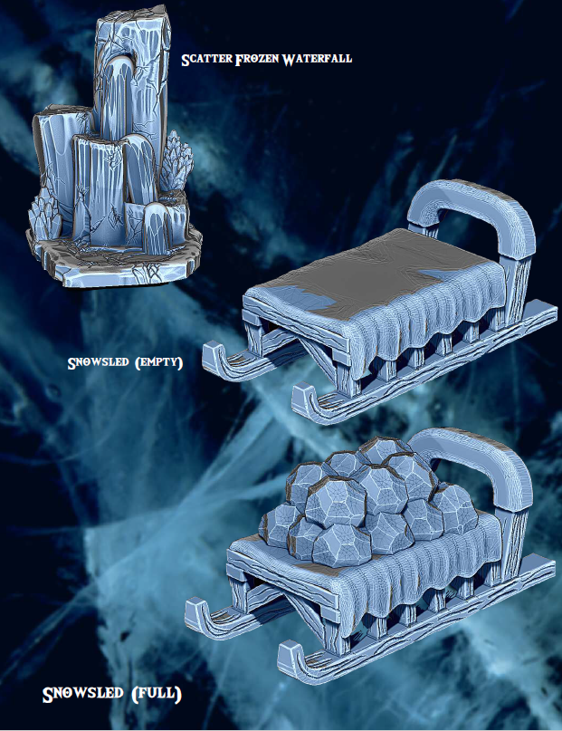 Ice Cavern Mines Part 3 - Pathfinder - Dungeons & Dragons - RPG - Tabletop-Terrain - 28 mm / 1"- Aether Studios