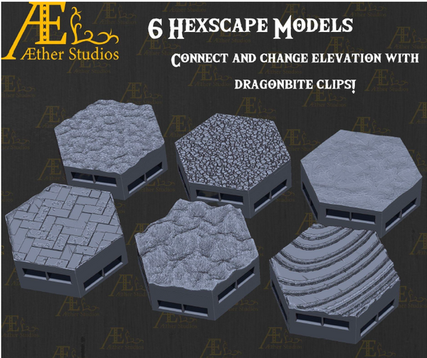 Hexscapes - Pathfinder - Dungeons & Dragons - RPG - Tabletop-Terrain - 28 mm / 1"- Aether Studios