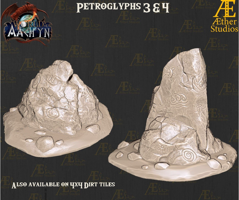 Petroglyphs Part 1 - Pathfinder - Dungeons & Dragons - RPG - Tabletop-Terrain - 28 mm / 1"- Aether Studios