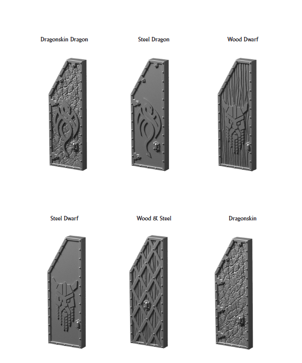 Dwarven Doors - 28 mm / 1" - DragonLock - DND - Pathfinder - RPG - Terrain - Dungeon & Dragons - Fat Dragon Games