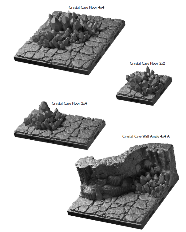 Crystal Caverns - 28 mm / 1" - DragonLock - DND - Pathfinder - RPG - Terrain - Dungeon & Dragons - Fat Dragon Games