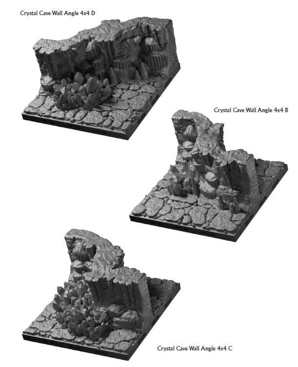 Crystal Caverns - 28 mm / 1" - DragonLock - DND - Pathfinder - RPG - Terrain - Dungeon & Dragons - Fat Dragon Games