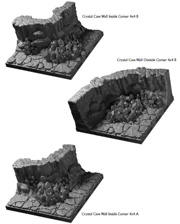 Crystal Caverns - 28 mm / 1" - DragonLock - DND - Pathfinder - RPG - Terrain - Dungeon & Dragons - Fat Dragon Games