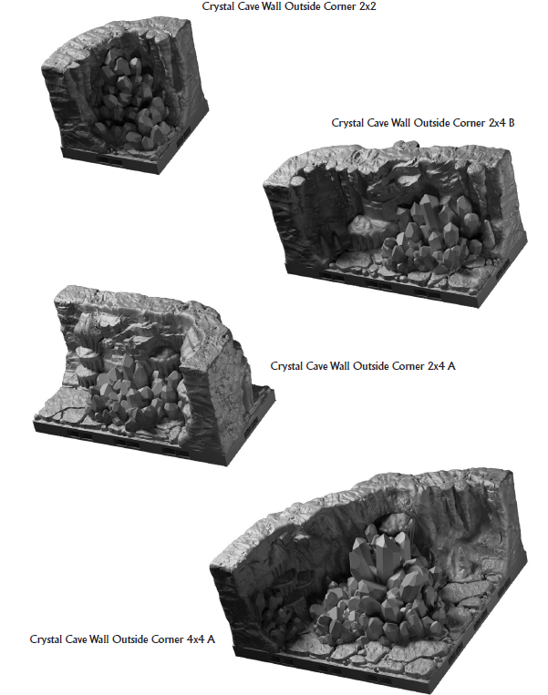 Crystal Caverns - 28 mm / 1" - DragonLock - DND - Pathfinder - RPG - Terrain - Dungeon & Dragons - Fat Dragon Games