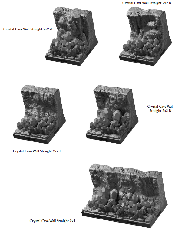 Crystal Caverns - 28 mm / 1" - DragonLock - DND - Pathfinder - RPG - Terrain - Dungeon & Dragons - Fat Dragon Games