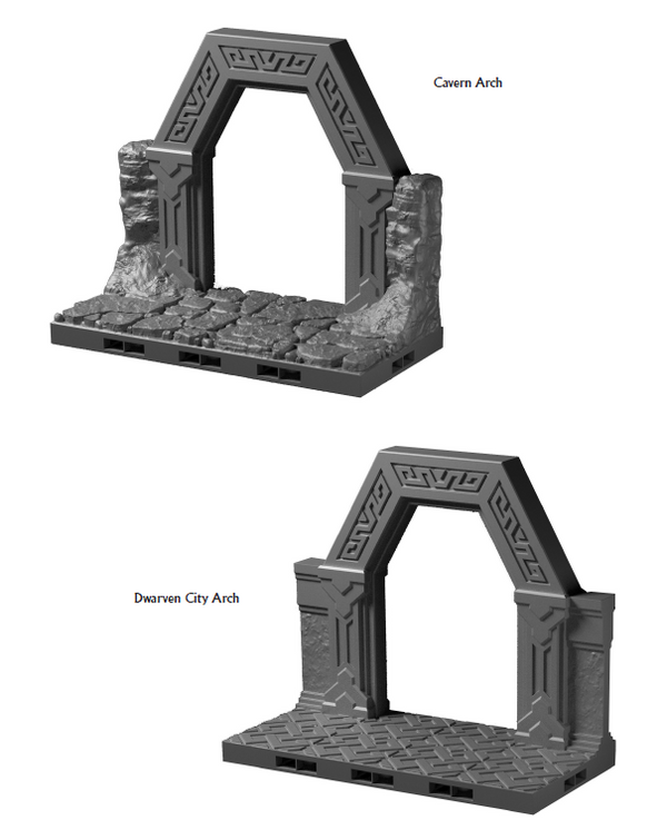 Dwarven Arches - 28 mm / 1" - DragonLock - DND - Pathfinder - RPG - Terrain - Dungeon & Dragons - Fat Dragon Games