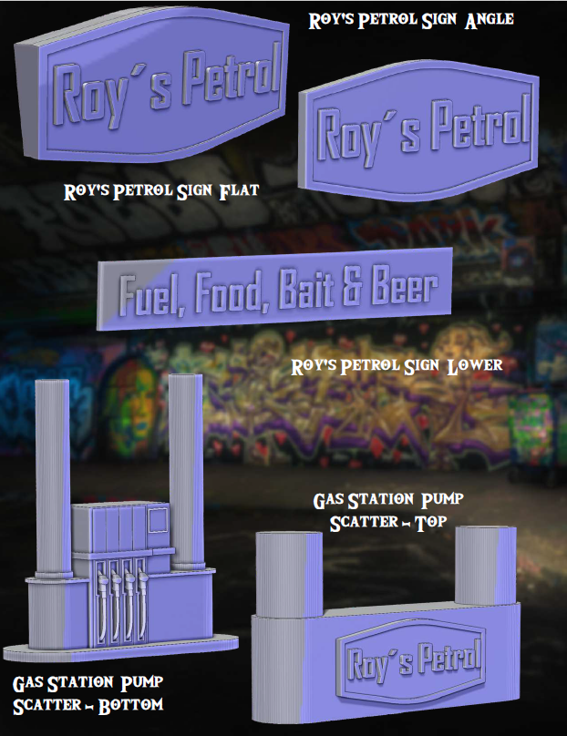 Gas Station Part 1 - Pathfinder - Dungeons & Dragons - RPG - Tabletop-Terrain - 28 mm / 1"- Aether Studios