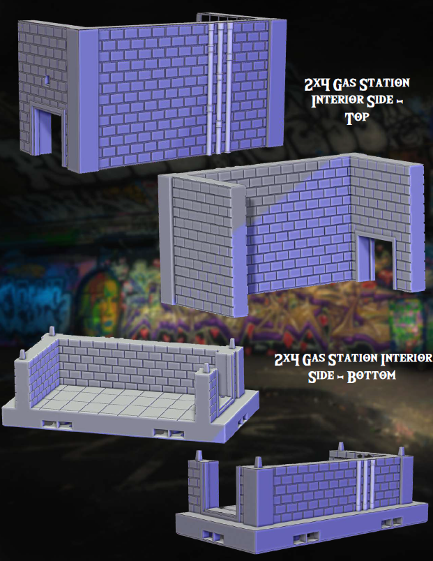 Gas Station Part 1 - Pathfinder - Dungeons & Dragons - RPG - Tabletop-Terrain - 28 mm / 1"- Aether Studios