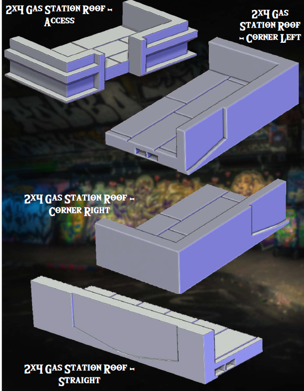 Gas Station Part 1 - Pathfinder - Dungeons & Dragons - RPG - Tabletop-Terrain - 28 mm / 1"- Aether Studios