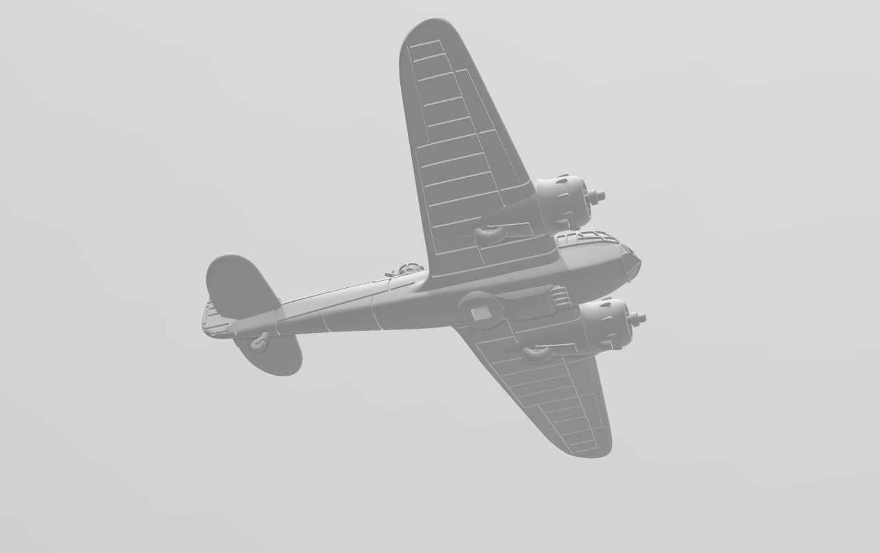 Bristol Blenheim Mk.I or IF - Battle Planes of WWII - 1/200 Scale - wargame3d