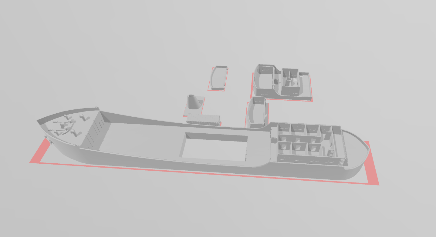 Freight Ship - War Across Europe - Terrain - 28mm - 20mm - 15mm -  WOW Buildings