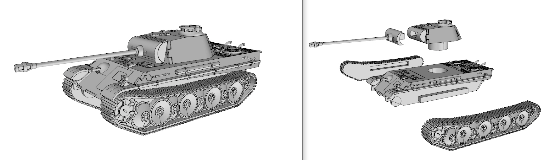 Panther - German Army - 28mm Scale -  wargame3d