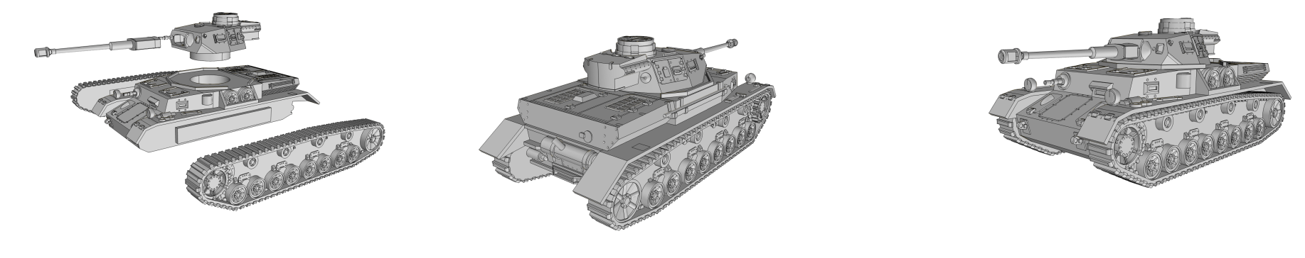 PZ.KPFW. IV G - German Army - 28mm Scale -  wargame3d