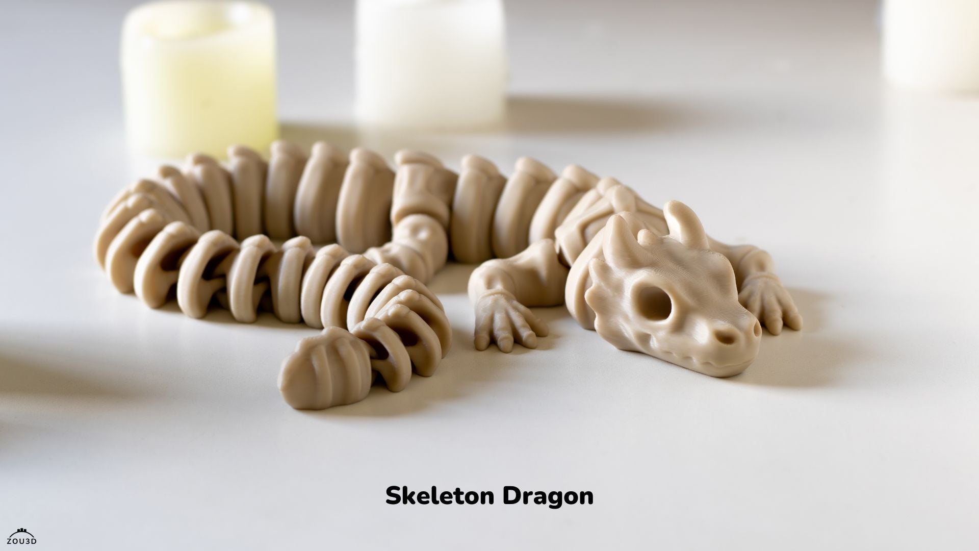 Skeleton Dragon - Articulated - Keychain - Desk Ornament - ZOU3D