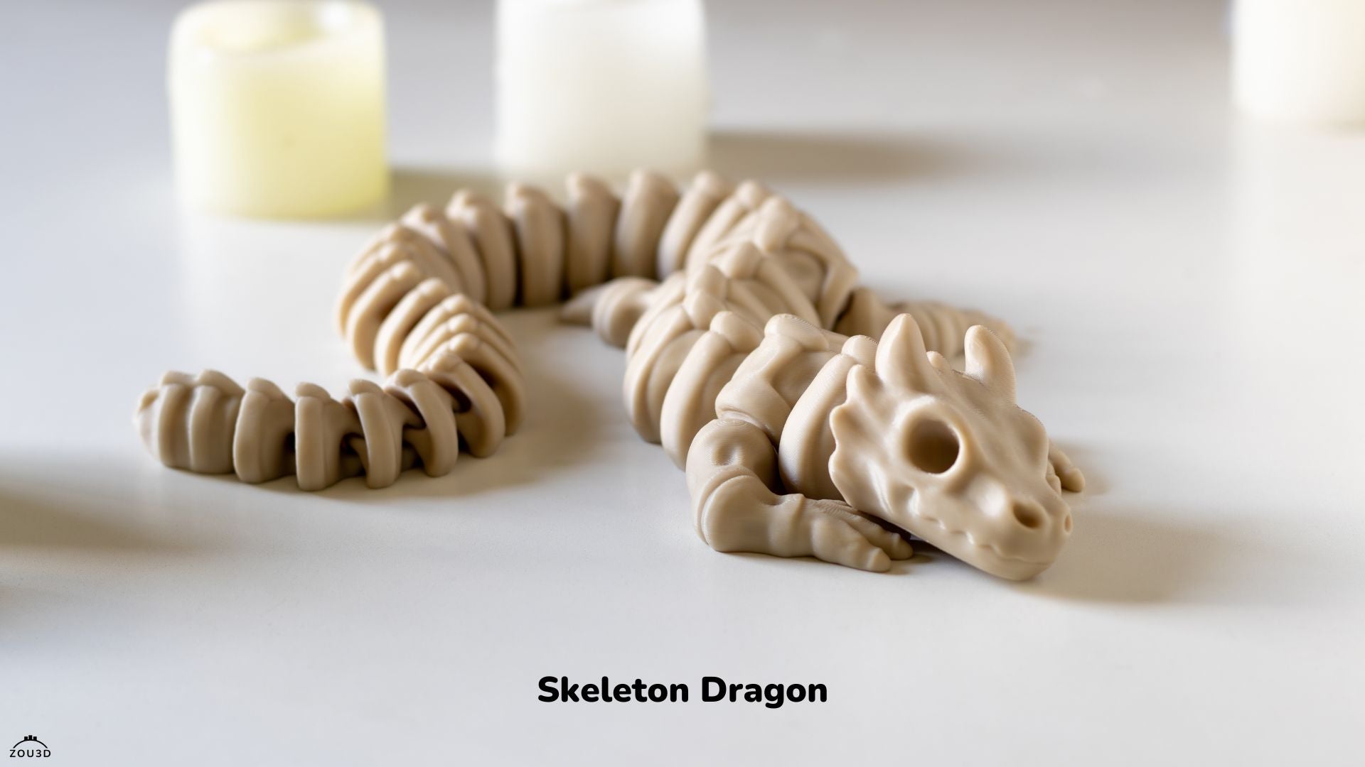 Skeleton Dragon - Articulated - Keychain - Desk Ornament - ZOU3D