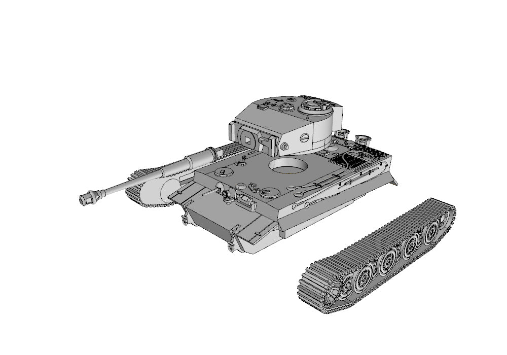 Pz.Kpfw TIGER I ausf E - German Army - 28mm Scale -  wargame3d