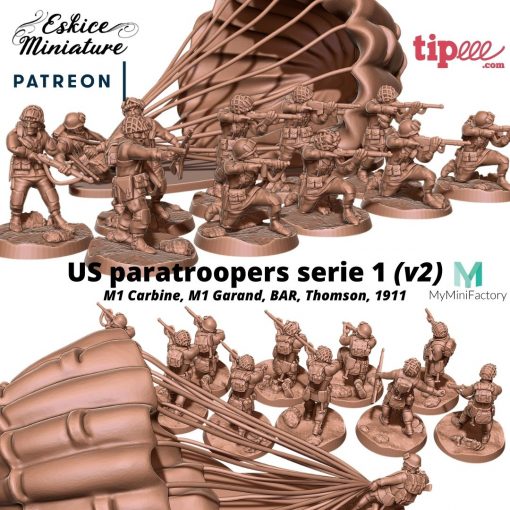 US Paratroopers Series 1 - United States Army - 28mm -  Eskice Miniature