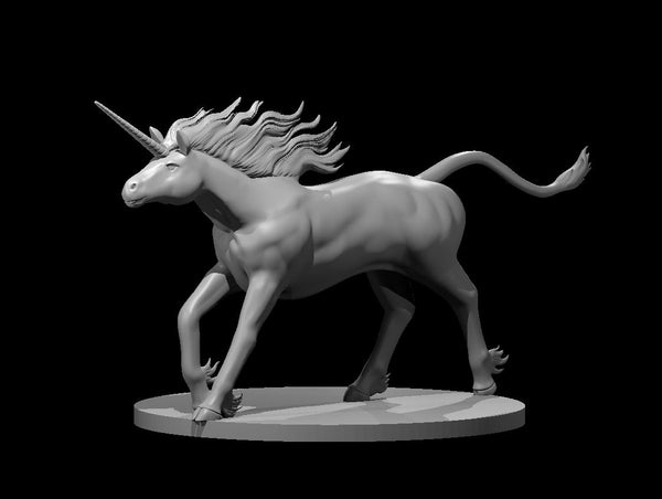 Unicorn Running - DND - Pathfinder - Dungeons & Dragons - RPG - Tabletop - mz4250- Miniature-28mm-1"Scale